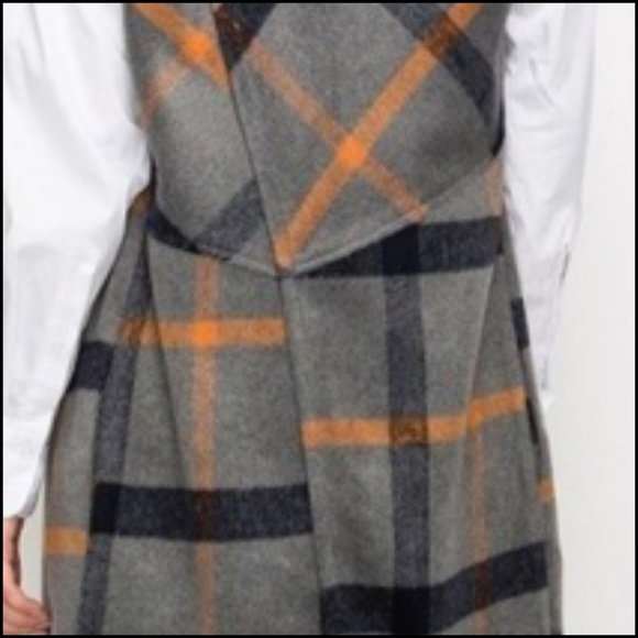 🍁PLAID LONG VEST - Picture 5 of 6